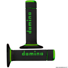 Revêtements poignée marque Domino cross bi-composants couleur noir / vert