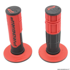 Revêtement poignée marque ProGrip 801 couleur noir / rouge (x2)