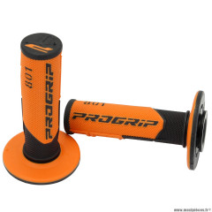 Revêtement poignée marque ProGrip 801 couleur noir / orange (x2)