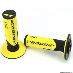 Revêtement poignée marque ProGrip 801 couleur noir / jaune (x2)
