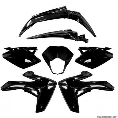 Kit carrosserie 7 pièces pour scooter rieju mrt 50cc après 2009 couleur noir