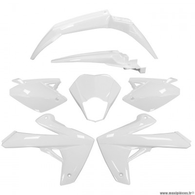 Kit carrosserie 7 pièces pour scooter rieju mrt 50cc après 2009 couleur blanc
