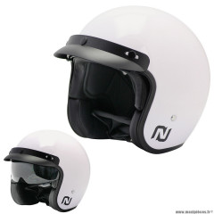 Casque jet marque NoEnd Sun series couleur blanc brillant taille XS