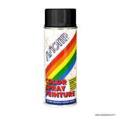 Bombe peinture marque Motip couleur noir brillant 400ml