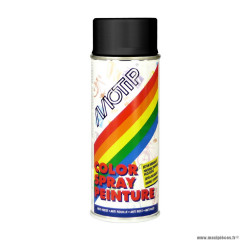 Bombe peinture marque Motip couleur noir mat 1601 400ml