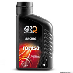 Huile marque Global Racing Oil 4 temps 10w50 100% synthèse (1L)