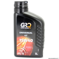 Huile marque Global Racing Oil 4 temps universal 4 temps 15w40 multigrade (1L)
