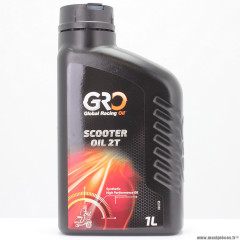 Huile marque Global Racing Oil 2 temps pour scooter oil synthèse (1L)