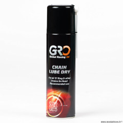 Graisse chaine marque Global Racing Oil spray chaine lube dry 500ml