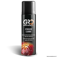Graisse chaine marque Global Racing Oil spray chaine lube 500ml
