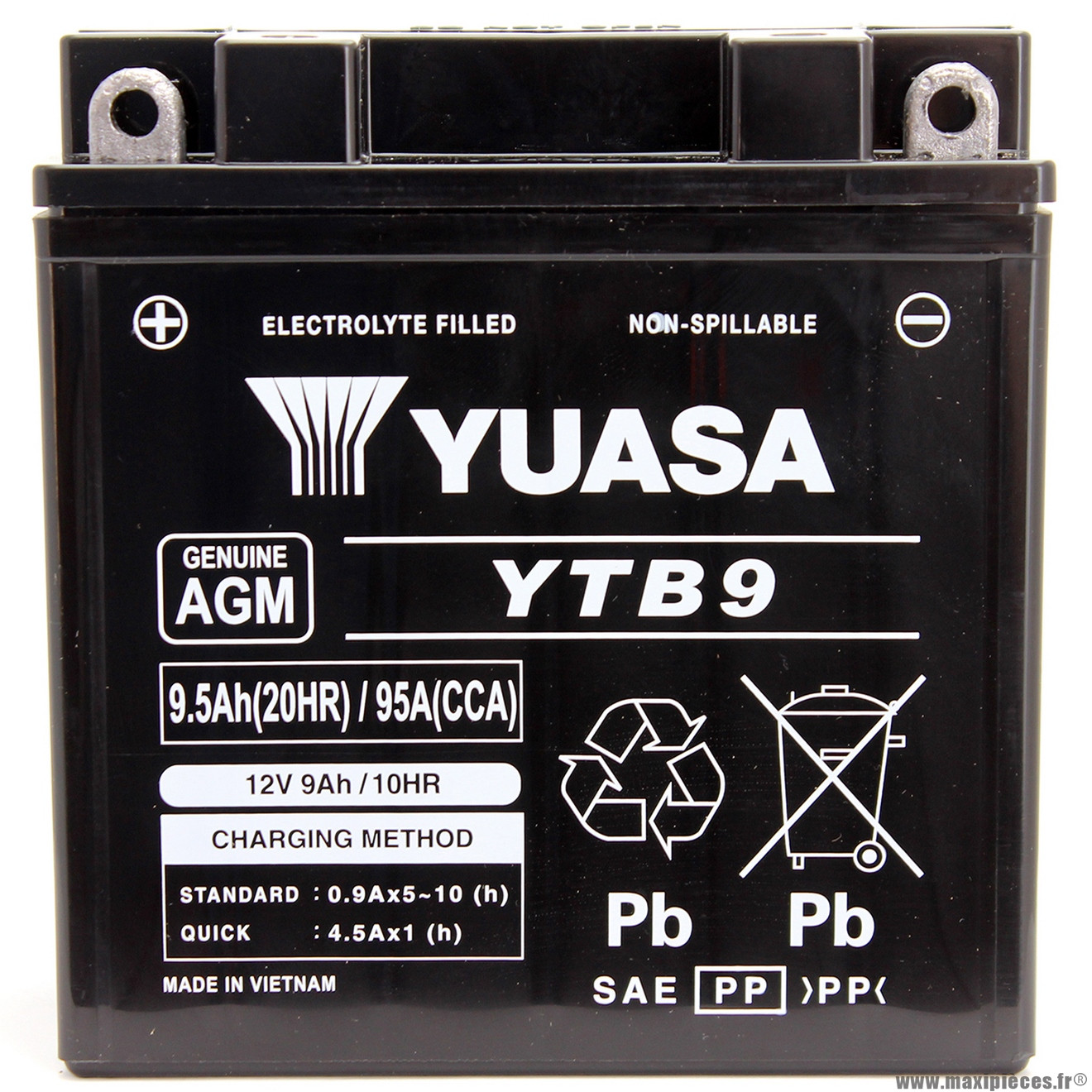 WC Maintenance gratuit de la batterie Yuasa Ytx9-bs 