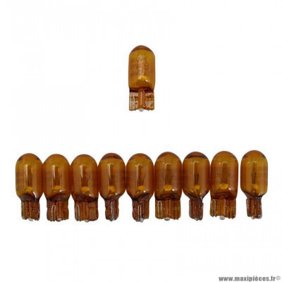 Boite d'ampoules marque OSRAM 12v-5w norme wy5w culot w2.1x9.5d wedge standard orange x10