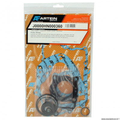 Pochette de joint complète marque Artein pour Honda sh125 2001-2005, @nes lc 2000-2001, pes 125i 2006-2010, ps125i 2009-2012, s-wing 125 2007-2012, dylan 125 2002-2004, pantheon 125 2003-2005, keway out 125