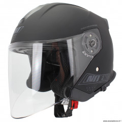 Casque jet marque NoEnd max double écran noir mat taille m