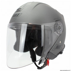 Casque jet marque NoEnd max double écran gris mat taille xs