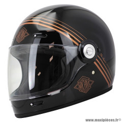 Casque intégral vintage the legend fibre black / gold taille xs