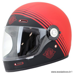 Casque intégral vintage the legend fibre red mat taille xs