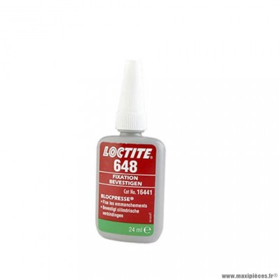 Outil réparation / fixation marque Loctite - 648 colle roulement blocpresse (flacon 24ml)