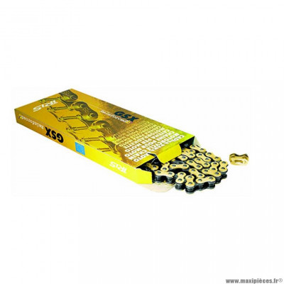 Chaine 415 gsx 106m renforcée or marque Iris pour mobylette