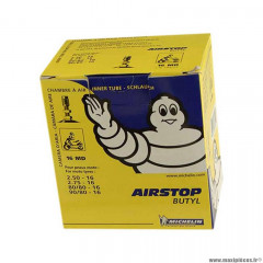 Chambre à air marque Michelin pour moto 16 pouces 2.50-16 , 2.75-16 , 80/80-16 , 90/80-16 (16md) valve droite