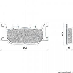 Plaquettes de frein 63 avant marque Newfren pour maxi-scooter 250 / 400 skyliner / majesty / 500 tmax 2004-2007