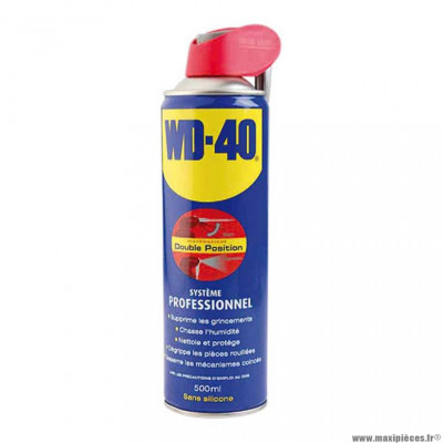 Huile / lubrifiant multifonction wd40 500ml 5 en 1 (aérosol) jet double position