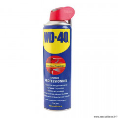 Huile / lubrifiant multifonction wd40 500ml 5 en 1 (aérosol) jet double position