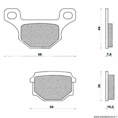 Plaquettes de frein 24 avant + arrière marque Newfren pour 50 à boite rieju mrt après 2009 / gpr 125 / rs4 avant 2013 / rs3 / xr7 / nk7 * Sélection !