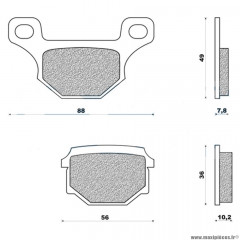 Plaquettes de frein 24 avant + arrière marque Newfren pour 50 à boite rieju mrt après 2009 / gpr 125 / rs4 avant 2013 / rs3 / xr7 / nk7 * Sélection !