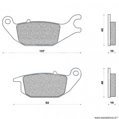 Plaquettes de frein 52 arrière marque Newfren pour maxi-scooter honda cbr 125 après 2004 / 125 varadero avant 2001 / triptik