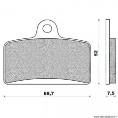 Plaquettes de frein 21 avant marque Newfren pour moto xr7 / nk7 après 2008 / gpr 125 2004>2006 / gpr 125 4T après 2009 / rs4