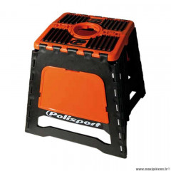 Support / béquille moto pliable pour stand (maintenance) marque Polisport orange charge maxi 250kg