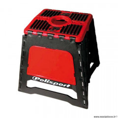 Support / béquille moto pliable pour stand (maintenance) marque Polisport rouge charge maxi 250kg