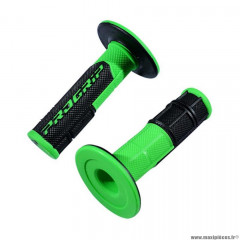 Revêtements poignees marque ProGrip 801 noir / vert fluo double densite 115mm