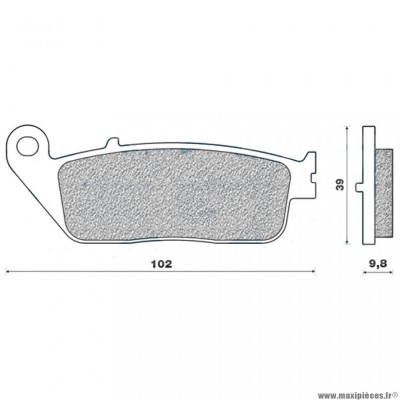 Plaquettes de frein 43 avant marque Carbone Lorraine pour maxi-scooter kawasaki 300j / kymco 500 xciting après 2005