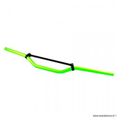 Guidon cross alu vert fluo barre noir marque Tun'r pour moto