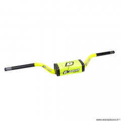 Guidon oversize marque Doppler 28.6 alu noir mat / jaune fluo (l775 h 80) + mousse pour mécaboite