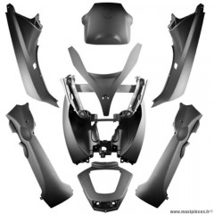 Kit carrosserie noir mat (8 pièces) marque Tun'r pour maxi-scooter 125 / 300 / 400 / 500 mp3 08-13
