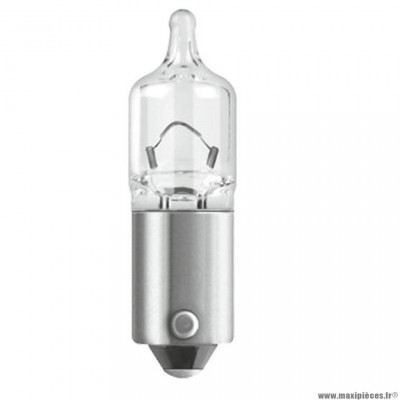 Lampe / ampoule 12v 6w (bax9s ergot decale) h6w neolux mini cligno blanc