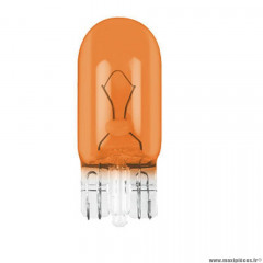 Lampe / ampoule 12v 5w (w5w) wedge neolux temoin t10 (w2.1x9.5d) culot de verre - orange