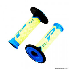 Revêtements poignees marque ProGrip 788 bleu / jaune fluo / noir triple densite 115mm
