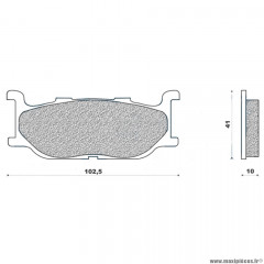 Plaquettes de frein 62 avant marque Newfren pour maxi-scooter 500 tmax 2001-2003