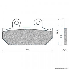 Plaquettes de frein 42 arrière marque Newfren pour maxi-scooter 650 burgman après 2002