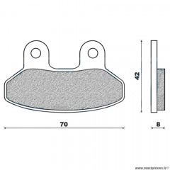 Plaquettes de frein 40 avant marque Newfren pour maxi-scooter 125 sym joyride / shark / rieju 125 rs2