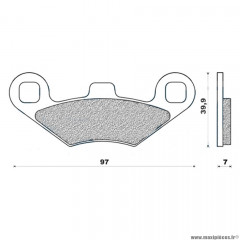 Plaquettes de frein 28 avant / arrière marque Newfren pour maxi-scooter 400 metropolis avant 2017