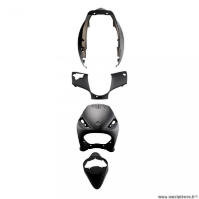 Kit carrosserie (4 pièces) pour scooter piaggio zip noir mat après 2000