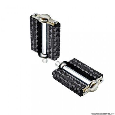 Pédales (x2) union - 265h - pas francais - noir pour mobylette 103 / mbk 51 / adaptable solex