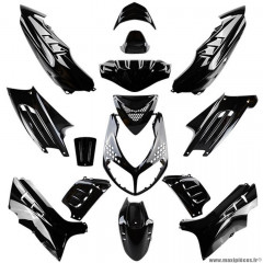 Kit carrosserie noir (15 pièces) marque Tun'r pour scooter peugeot speedfight 2