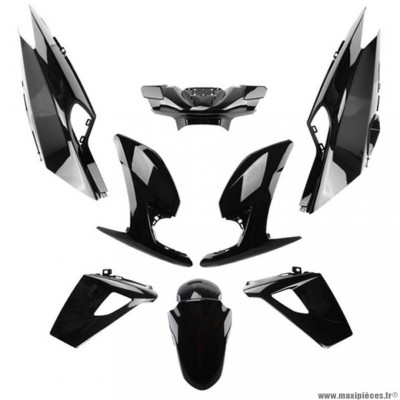 Kit carrosserie noir (8 pièces) marque Tun'r pour scooter 50-125 peugeot speedfight 4