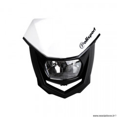 Tête de fourche halo noir / blanc (homologué CE) marque Polisport pour moto / cyclo
